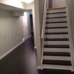 Basement Renovation Contractor Oakville , two tone stairs